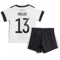 Deutschland Thomas Muller #13 Heimtrikotsatz Kinder WM 2022 Kurzarm (+ Kurze Hosen)